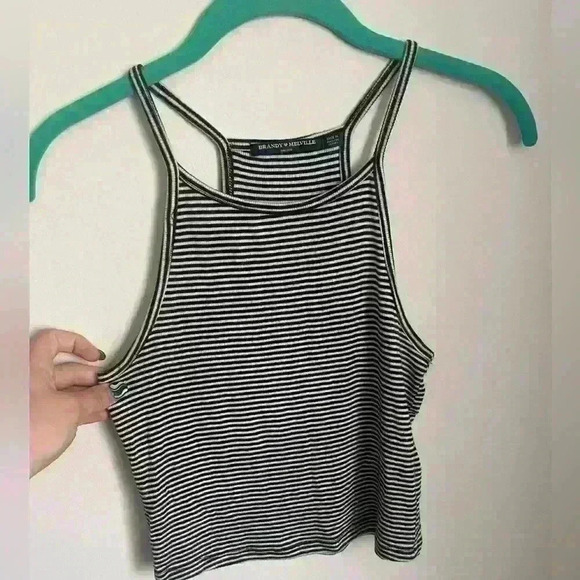 Brandy Melville Tops - BRANDY MELVILLE striped crop tank one size